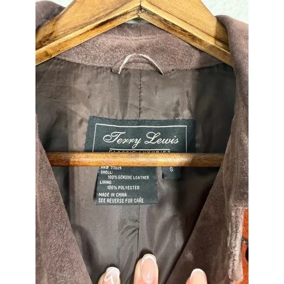 Vtg Jerry Lewis Womens Patchwork Leather Jacket Sz S Boxy Rodeo Western Longer - Picture 4 of 9